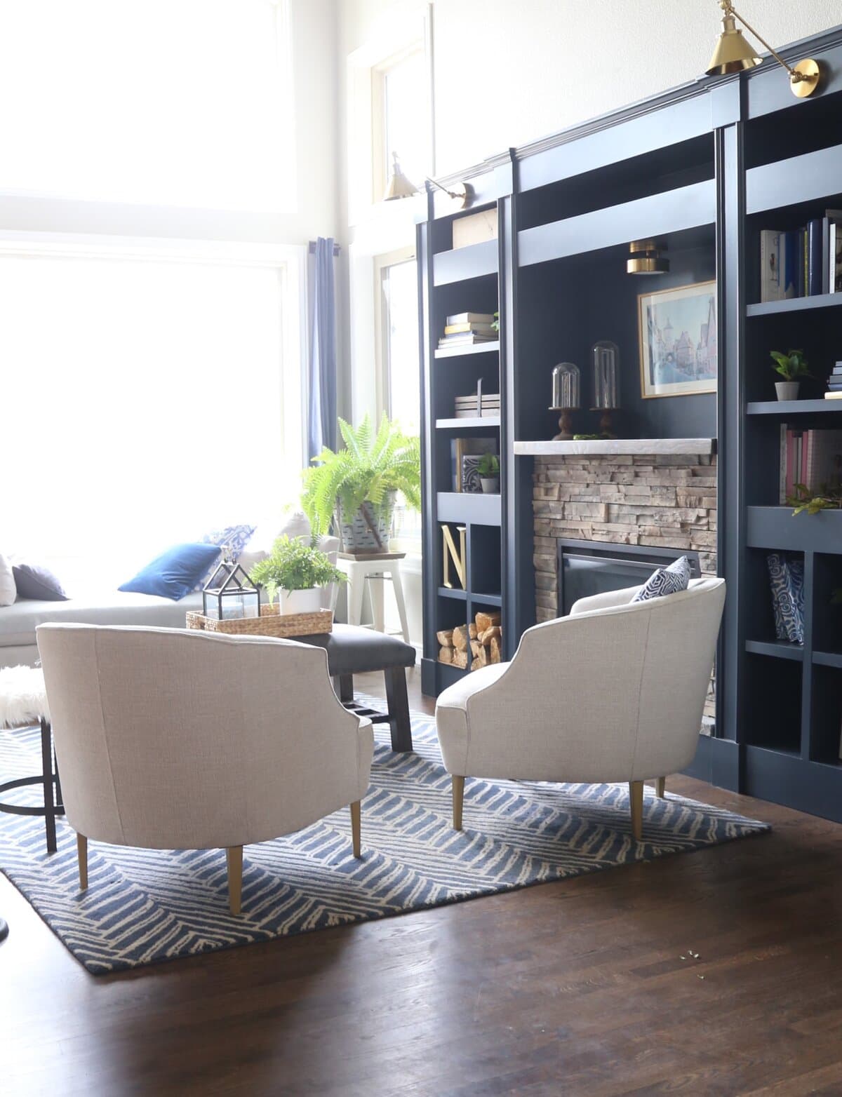 DIY LIBRARY WALL AT EVERYDAY EDITS BLOG
